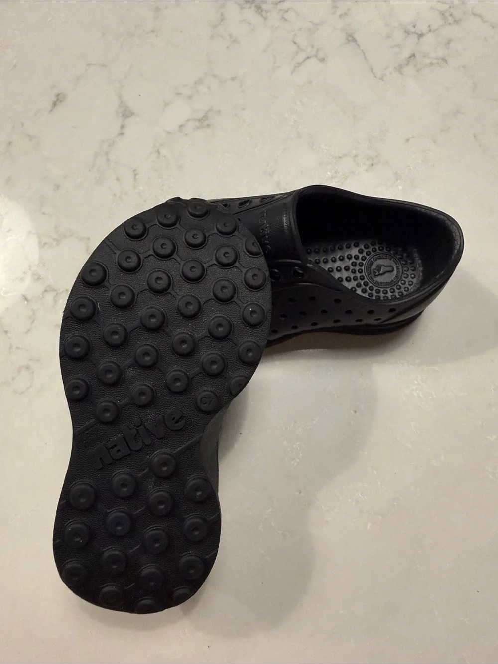 Native Kids Water Shoes in Black - Slip-On Jefferson Style